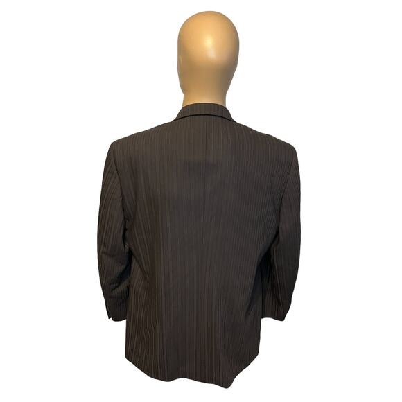 Pronto-Uomo 100% Wool Super 100's Suit Pants Mens Size 40 S Gray Pinstripe - Picture 7 of 15